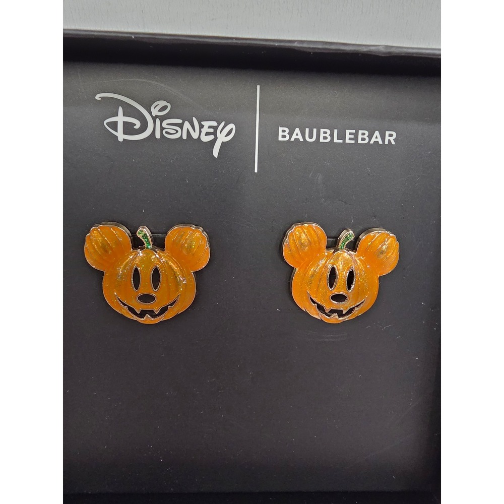 Halloween Pumpkin Mickey Mouse Baublebar Stud Earrings Women
